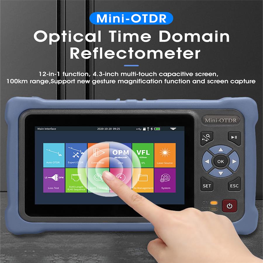 Optical Time Domain Reflectometer Otdr 1310 1550Nm - 4.3 인치 터치 스크린 미니 OTDR