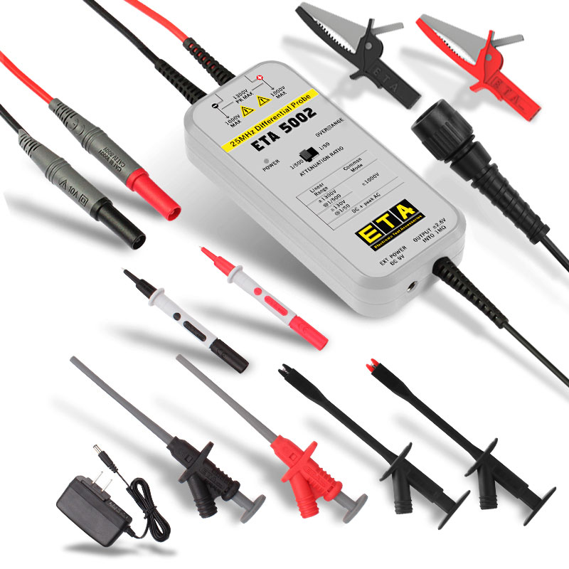 High Voltage Differential Probe 100Mhz 1300V - Miyee ETA5002/ETA5010/ETA5026 고전압 차동 프로브 |