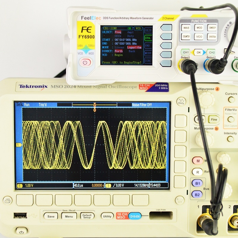 Dual Channel Arbitrary Waveform Function Generator 60Mhz - FY6900 디지털 신호 발생기 기능 임의