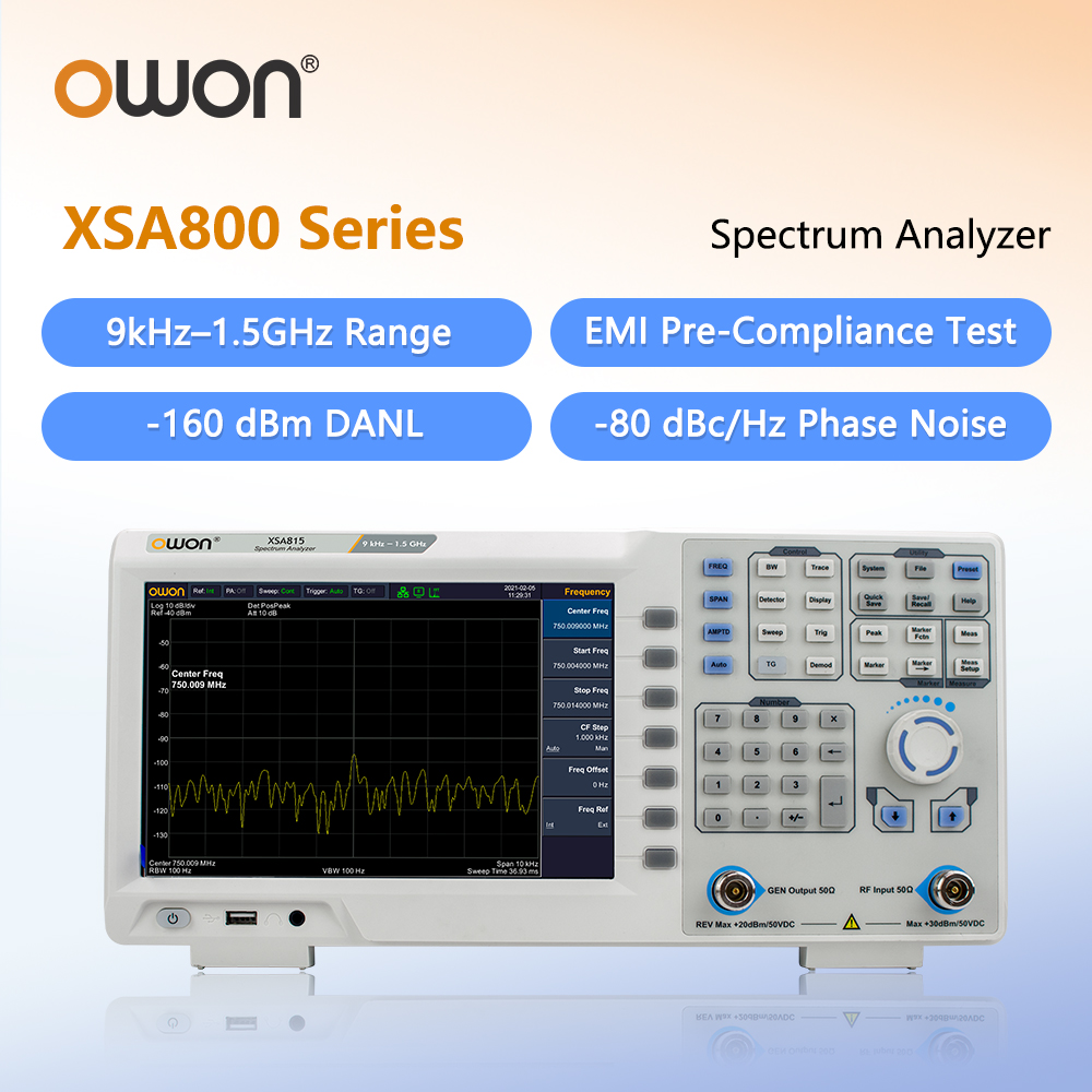 Spectrum Analyzer Tracking Generator 1.5Ghz - 트래킹 발생기가 장착된 OWON 스펙트럼 분석기