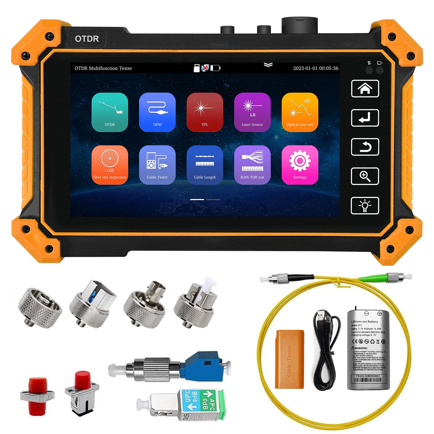 Optical Time Domain Reflectometer Otdr 1310 1550Nm - 5.5인치 OTDR 광섬유 테스터 광시간 영역