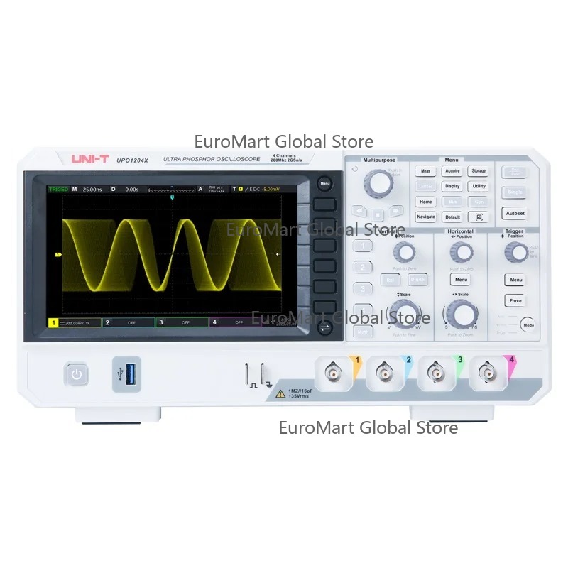 Digital Storage Oscilloscope 4 Channel 100Mhz - UPO1104X 100MHz 디지털 오실로스코프 4채널 2GSa/s