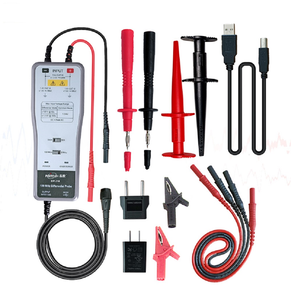 High Voltage Differential Probe 100Mhz 1300V - PINTECH DP-210 고전압 차동 프로브 1300V,
