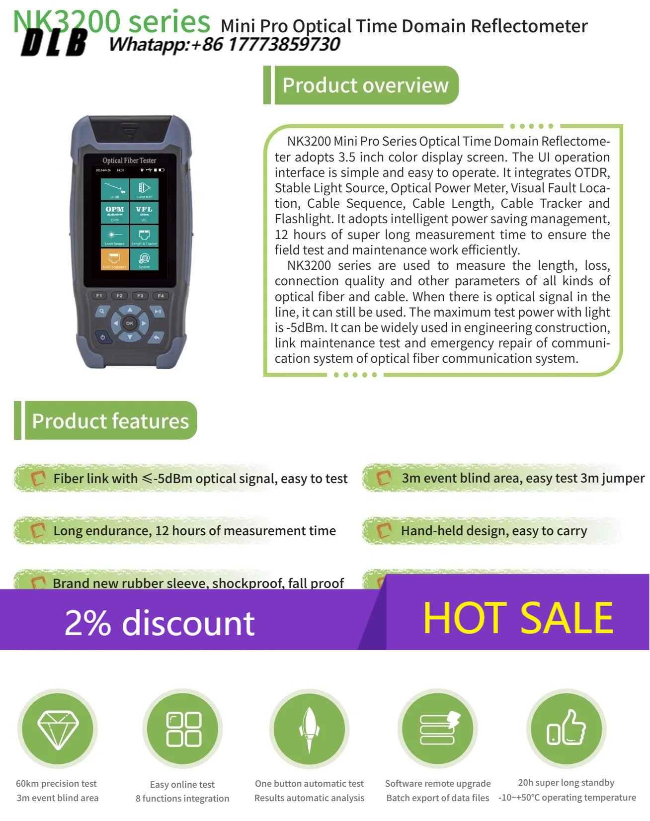Optical Time Domain Reflectometer Otdr 1310 1550Nm - NK3200D OTDR 광시간영역반사계(OTDR) 터치스크린 24dB/22dB 1310/1550nm