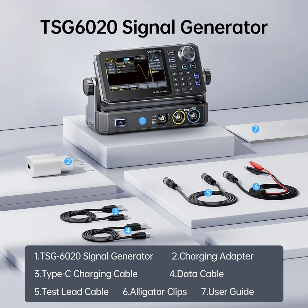 TSG6020 60MHz 듀얼 채널 함수 발생기 200 - Dual Channel Arbitrary Waveform Function Generator 60Mhz 리뷰 및 가격