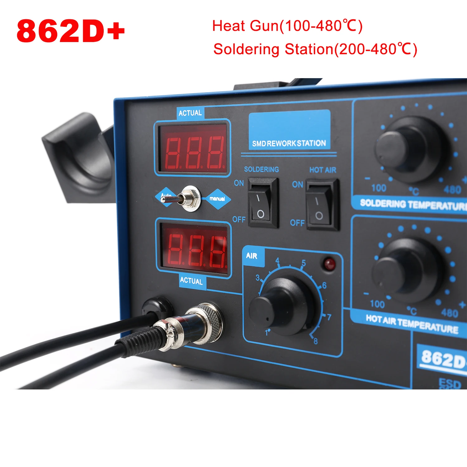 862D+ 솔더링 스테이션 2 in 1 BGA 리워크  - Smd Rework Station Hot Air Soldering 2 In 1 리뷰 및 가격