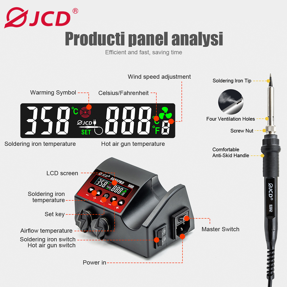 750W SMD 재 작업 납땜 스테이션 2 in 1 뜨 - Smd Rework Station Hot Air Soldering 2 In 1 리뷰 및 가격