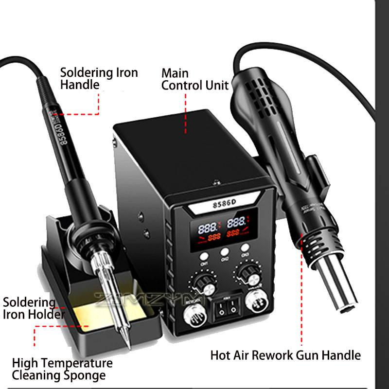 2 in 1 핫 에어 리워크 스테이션 디지털 납땜 스테 - Smd Rework Station Hot Air Soldering 2 In 1 리뷰 및 가격