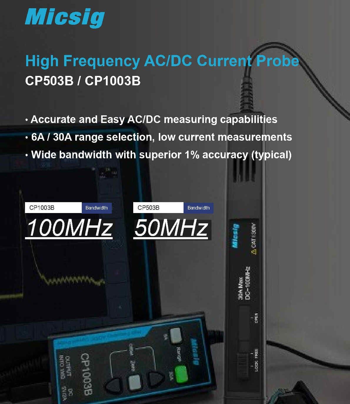 고주파 AC/DC 전류 프로브 CP503B CP1003 - Current Probe Ac Dc 50Mhz Oscilloscope 리뷰 및 가격