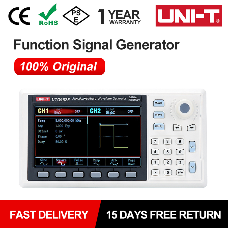UNI-T UTG932E UTG962E 기능 신호 발생 - Dual Channel Arbitrary Waveform Function Generator 60Mhz 리뷰 및 가격