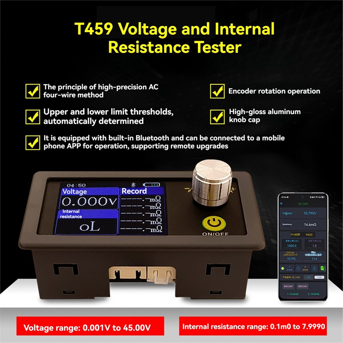 AS62 T459 DC 5V 4선식 배터리 내부 저항  - Battery Internal Resistance Tester Four Wire 리뷰 및 가격
