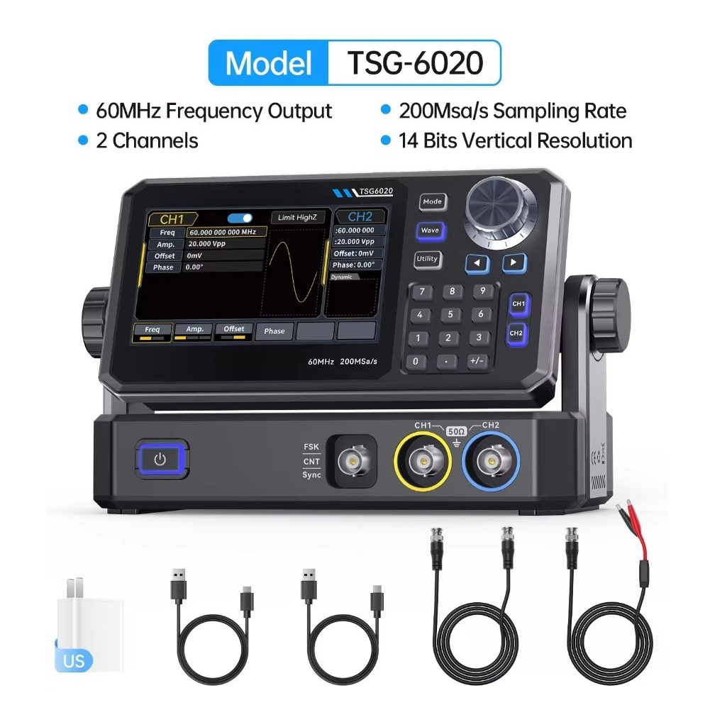 TSG6020 60MHz 듀얼 채널 기능 신호 발생기  - Dual Channel Arbitrary Waveform Function Generator 60Mhz 리뷰 및 가격